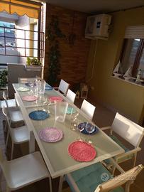 Tavolo con 4 sedie alluminio