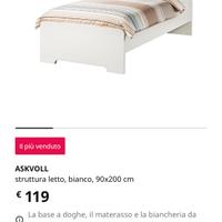 Struttura letto singolo ikea