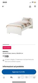 Struttura letto singolo ikea