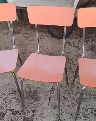 3 sedie vintage scuola 