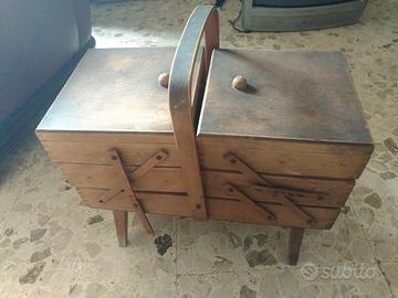 Contenitore cucito legno