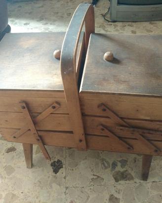 Contenitore cucito legno
