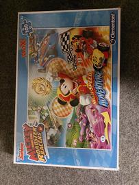 2 puzzle 100pz Maxi cars/mickey clementoni