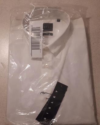 Camicia Sisley bianca tg 41 L slim fit NUOVA