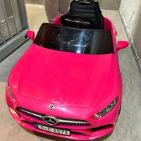 Macchina mercedes elettrica fucsia per bimbi