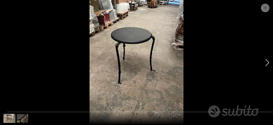 6 Tavoli Impilabili d.60 Neri per Bar