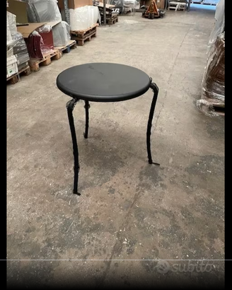 6 Tavoli Impilabili d.60 Neri per Bar