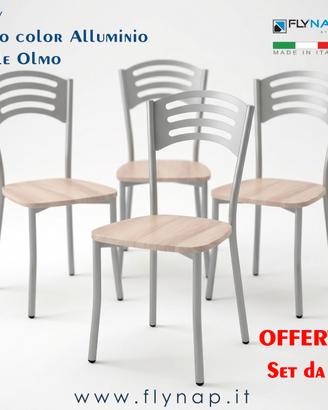 SET 4 Sedie in Metallo modello Milly