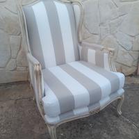 Poltrona bergère shabby chic