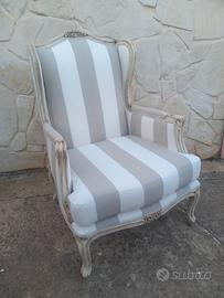 Poltrona bergère shabby chic