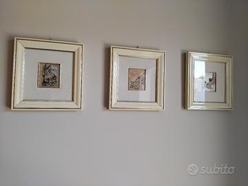 quadri in legno lucido bianco