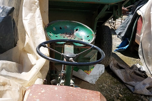 Trattore goldoni con rimorchio e fresa