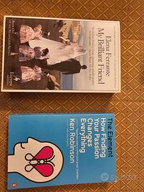 2 books My Brilliant Friend e The Element