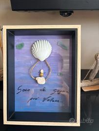 Quadro con sassi di mare 