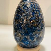 Uovo in orgonite di lapislazzuli 7 cm -cristalli