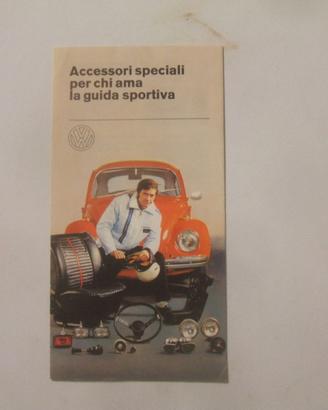 OPUSCOLO ACCESSORI SPORTIVI VOLKSWAGEN MAGGIOLINO.