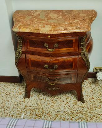 Coppia Comodini antichi in legno stile luigi XV