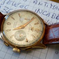 Laxos oro 18kt mov, Valjoux 92 originale.