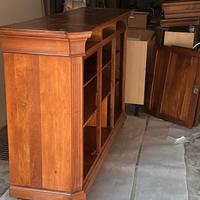 Credenza  angoliera in noce
