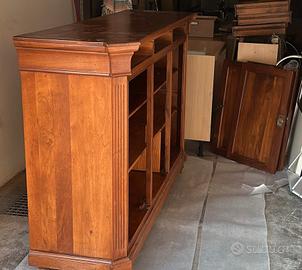Credenza  angoliera in noce