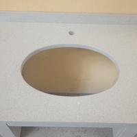 top per bagno in okite prisma  bianco