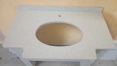 top per bagno in okite prisma  bianco