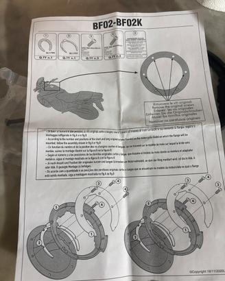 Flangia Givi BF02 per borsa serbatoio GIVI