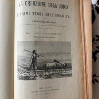 Libro antico La creazione dell’uomo Sonzogno