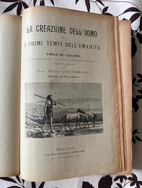 Libro antico La creazione dell’uomo Sonzogno