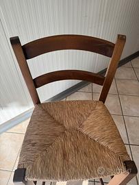 Sgabelli legno e pagoia