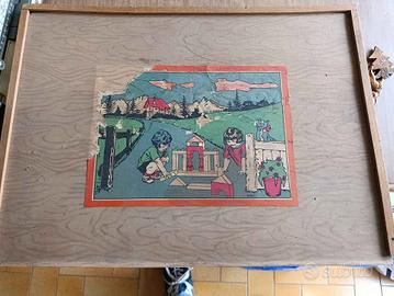 Set Vintage di Blocchi da Costruzione in Legno