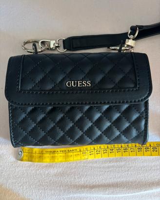 Borsa Guess nera a tracolla trapuntata NUOVA
