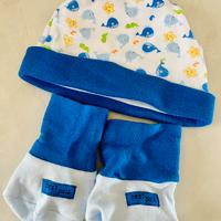 Cappellino-scarpine cotone neonato