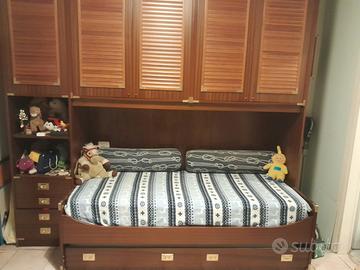 Armadio con letto singolo