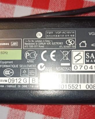 Sony Vaio Caricabatterie 