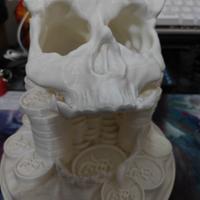 teschio lancia dadi per giochi di ruolo come Dnd