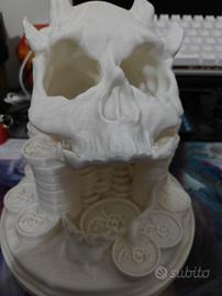 teschio lancia dadi per giochi di ruolo come Dnd