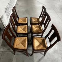 Sedie in legno massello impagliate