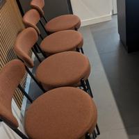 Sgabelli cucina bar tessuto terracotta