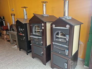 FORNO LEGNA INDIRETTA INOX VENTILATO REFRATTARIO