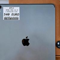 IPAD PRO 12.9 generazione 3 512GB WI.FI