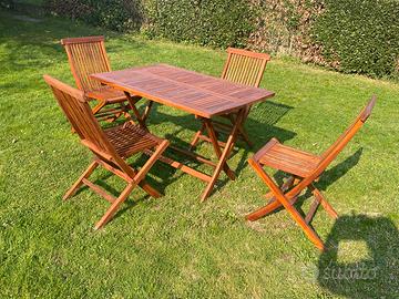 Completo Tavolo e 4 sedie per Giardino