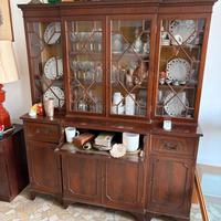 Grande Vetrina Credenza Mogano Stile Inglese