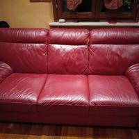 Divano in pelle +poltrona