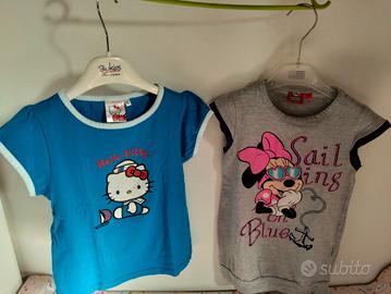 Lotto 2 T-shirt Bimbe 6 Anni - Tema Nautico