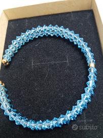 bracciale Swarovski oro 750 e cristalli