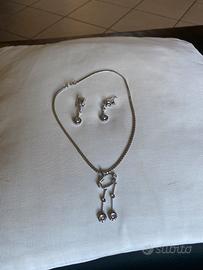Parure oro bianco e diamanti
