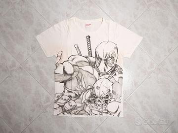 Marvel Deadpool Maglietta T-Shirt Mezze Maniche S