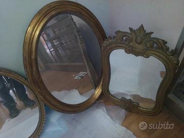 Specchi vari classici in foglia d'oro