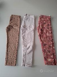 Set 3 pezzi leggings H&M e C&A elasticizzati bimba
